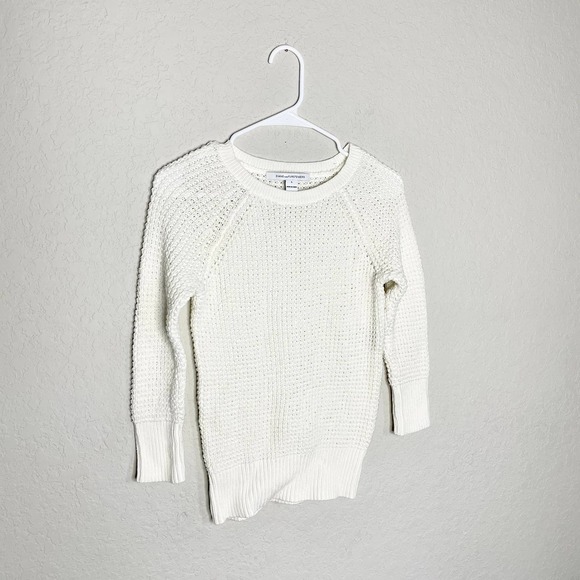 Diane Von Furstenberg DVF Waffle Knit Pullover White Small - Picture 6 of 6